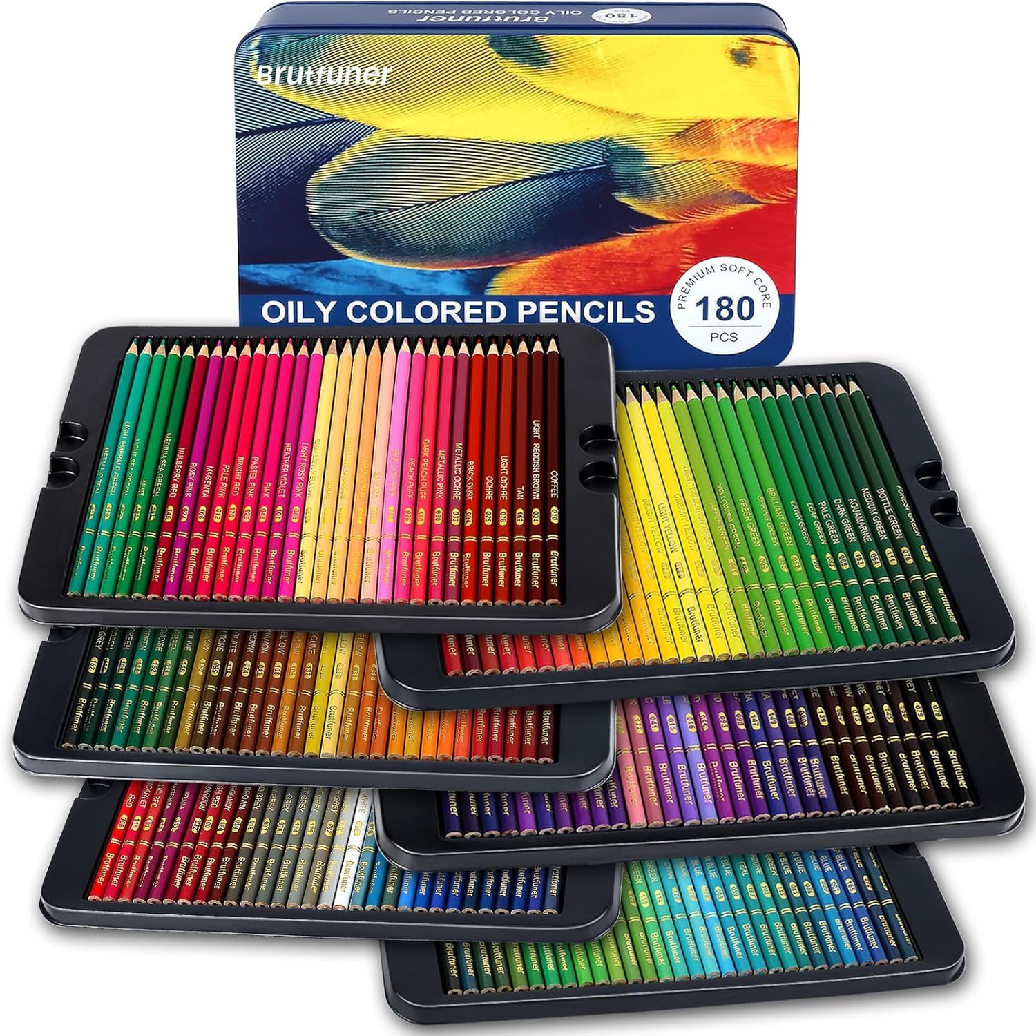 Amazon.com: LBW 180 Colored Pencils for Adult Coloring Books, 12